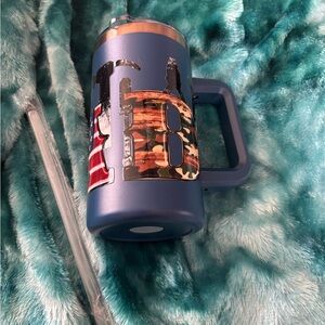 Blue DAD Tumbler with Straw